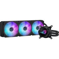 ASUS ROG Strix LC III 360 ARGB all-in-one CPU liquid cooler with 360° rotatable water block