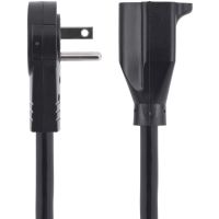 StarTech 6ft Rotating Flat Plug Power Extension Cord NEMA 5-15P to 5-15R - RTPAC1016