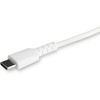 StarTech 3 foot (1m) Durable White USB-C to Lightning Cable - Heavy Duty Rugged Aramid Fiber USB Type C to Lightning Charger/Sync Power Cord - Apple MFi Certified iPad/iPhone 12 - RUSBCLTMM1MW
