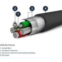 StarTech 3 foot/1m Durable USB-A to Lightning Cable, Black MFi Certified iPhone Charging Cord - RUSBLTMM1MB
