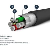 StarTech 6 foot/2m Durable USB-A to Lightning Cable, Black MFi Certified iPhone Charging Cord - RUSBLTMM2MB