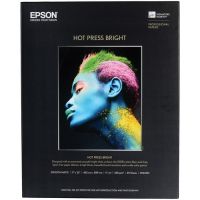 EPSON S042327 HOT PRESS BRIGHT 8.5 X 11 25   