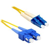 ENET SCLC-SM-15M-ENC 15M SC/LC Duplex Single-Mode 9/125 OS1 Yellow Fiber Patch Cable  