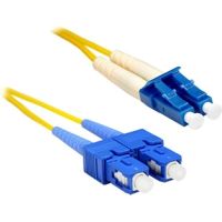 ENET SCLC-SM-25M-ENC 25M SC/LC Duplex Single-Mode 9/125 OS1 Yellow Fiber Patch Cable  