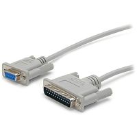 StarTech 10 ft Cross Wired DB9 to DB25 Serial Null Modem Cable - F/M