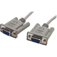 StarTech 10' DB9 RS232 Serial Female to Female Null Modem Cable (Gray) - SCNM9FF