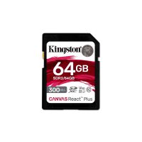 KINGSTON SDR2/64GB 64GB Canvas React Plus SDXC UHS-II 300R/260W U3 V90  