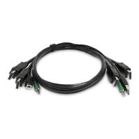 StarTech SK2DPMMKVM06-TAA 6ft (1.8m) Dual-DisplayPort KVM Cable, USB 2.0, 3.5mm Audio, Universal Combo Cable for KVM Switches, TAA