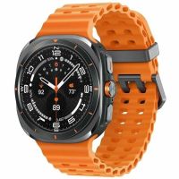Samsung SM-L705UDAAXAA Galaxy Watch Ultra BT WiFi+4G LTE, Gray, Med Large Orange Band