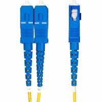 StarTech 3m (9.8ft) LC to SC (UPC) OS2 Single Mode Duplex Fiber Optic Cable, 9/125, 100G, LSZH Fiber Jumper Cord - SMLCSC-OS2-3M