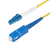 StarTech SPSMLCSC-OS2-3M LC-SC 9 125 OS2 Singlemode Simplex Bend Insensitive Low Insertion Loss LSZH Fiber Cable, 3m