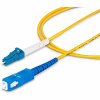 StarTech 5m (16.4ft) LC to SC (UPC) OS2 Single Mode Simplex Fiber Optic Cable, 9/125, 40G/100G, LSZH Jumper Cord - SPSMLCSC-OS2-5M