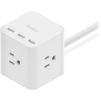 Belkin 3-Outlet Power Cube with 5-Foot Cord and USB-A Ports - SRA006P3TT5