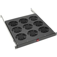 Eaton Tripp Lite Series Fan Tray for 19 in. Racks - 1U, 9 120V High-Performance Fans, 864 CFM, C14 Inlet - rack fan tray