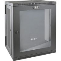 Eaton Tripp Lite Series SRW15USG SmartRack 15U Low-Profile Switch-Depth Wallmount Half-Height Rack Clear Acrylic Window Hinged