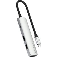 SATECHI ST-P4SS 4-IN-1 USB-C SLIM MULTIPORT ADAPTER 4K (SILVER)
