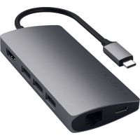 SATECHI ST-TCMA2M TYPE-C MULTI-PORT ADAPTER 4K WITH ETHERNET V2 SPACE GRAY