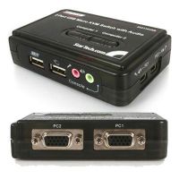 StarTech SV211KUSB 2 Port USB KVM Kit with Cables and Audio Switching - KVM / audio switch - USB - 2 ports