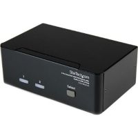 StarTech 2-Port Dual DVI USB KVM Switch with Audio & USB 2.0 Hub (Black) - SV231DD2DUA