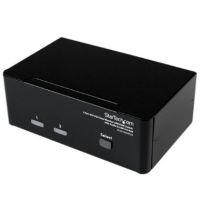 StarTech 2-Port DVI+VGA Dual Monitor KVM Switch with Audio & USB 2.0 Hub - SV231DDVDUA