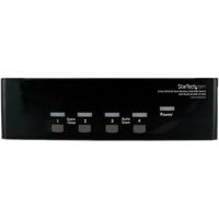 StarTech 4-Port DVI + VGA Dual Monitor KVM Switch with Audio & USB Hub (Black) - SV431DDVDUA