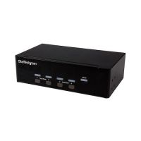 STARTECH SV431DVGAU2A 4-Port Dual-Video Computer KVM Switch 2 USB Peripherals  