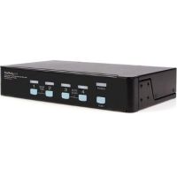 StarTech 4-Port High Resolution USB DVI Dual Link KVM Switch with Audio (Black) - SV431DVIUAHR
