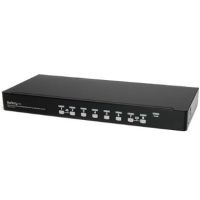 StarTech 8-Port 1U Rackmount USB KVM Switch Kit with OSD and Cables (Black) - SV831DUSBUK