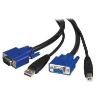 StarTech 2-in-1 USB KVM Cable (6', Black) - SVUSB2N1_6