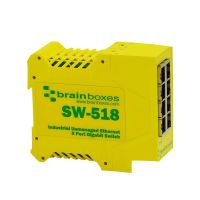 BRAINBOXES SW-518 INDUSTRIAL 8 PORT GB ENT SWITCH