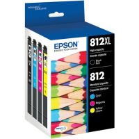 EPSON T812XL-BCS T812 Black XL/Standard CMY Multi-Pack Ink  