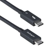 StarTech TBLT5MM50CM240W 240W PD 8K 60Hz Thunderbolt 5 Cable, Black, 0.5m