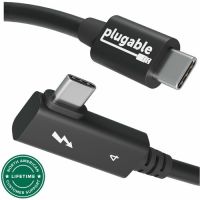 PLUGABLE TBT4-240W-80CMR Thunderbolt 4 240W EPR Cable Right Angle Connector
