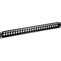 TRENDnet TC-KP24 24-Port Blank Keystone 1U Patch Panel, 1U 19" Metal Rackmount Housing, Recommended With TC-K25C6 & TC-K50C6