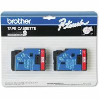 BROTHER TC11 Laminated Tape Red on Clear 25ft Brother PT Series  