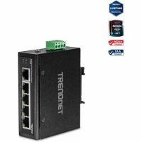 TRENDNET TI-E50 5-Port Industrial Fast Ethernet DIN-Rail Switch 200Mbps Wired