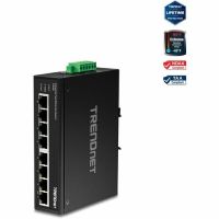 TRENDNET TI-E80 8-Port Industrial Fast Ethernet DIN-Rail Switch Reliable Network  