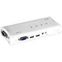 TRENDNET TK-409K 4-Port USB KVM Switch Kit with Audio 4 KVM Cables Professional