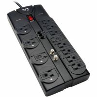 EATON TLP1208TELTV Tripp Lite 12-Outlet Surge Protector 8ft Cord TV Coaxial Protection  