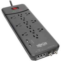 Tripp Lite Protect It! TLP128TTUSBB 12-Outlet Surge Suppressor/Protector