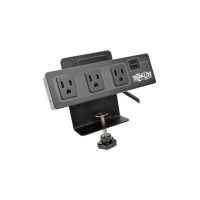 EATON TRIPP LITE SERIES TLP310USBC PROTECT IT 3-OUTLET SURGE PROTECTOR WITH DESK CLAMP