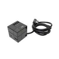 EATON TRIPP LITE SERIES TLP368CUBEUAM SAFE-IT 3-OUTLET CUBE SURGE PROTECTOR, 5-15R OUTLETS