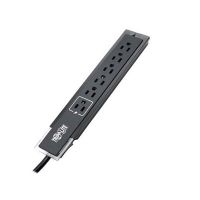 EATON TRIPP LITE SERIES TLP606SSTELB PROTECT IT 6-OUTLET SURGE PROTECTOR, RIGHT-ANGLE PLUG, S