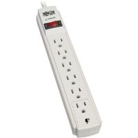 Eaton Tripp Lite Series TLP608 Surge Protector Power Strip 120V 6 Outlet 8' Cord 990 Joule Flat Plug - surge protector - 1.875