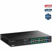 TRENDNET TPE-TG182ES 18-Port Gigabit EdgeSmart PoE+ Switch VLAN Management  
