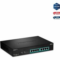 TRENDNET TPE-TG80F 8-Port Gigabit Front Access PoE+ Switch Wall Mountable  