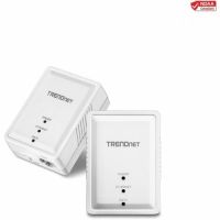 TRENDNET TPL-406E2K 500 AV Powerline Ethernet Adapter Kit Compact Home Network  