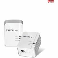 TRENDNET TPL-422E2K Powerline 1300 AV2 Adapter Kit Gigabit Speeds Pass-Through  
