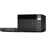 QNAP TS-673A-SW5T-US 6-Bay NAS Enclosure with QSW-1105-5T Network Switch