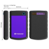 TRANSCEND INFORMATION TS2TSJ25H3P 2TB StoreJet 25H3 2.5" HDD USB 3.1 Purple 3-Year Warranty  